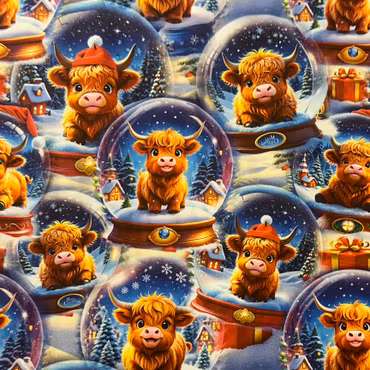 Highlandskor i snöglob, bomullsjersey