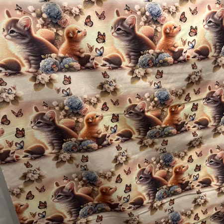 Kitten and butterflies, Bomullsjersey