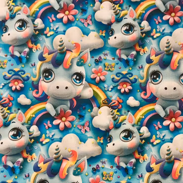 ”Crazy” unicorn, bomullsjersey