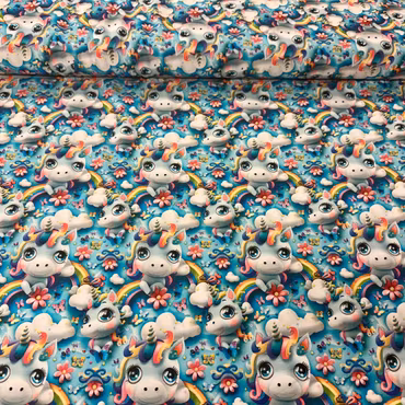 ”Crazy” unicorn, bomullsjersey