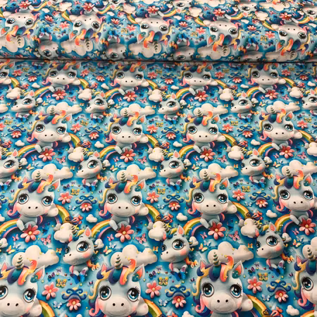 ”Crazy” unicorn, bomullsjersey