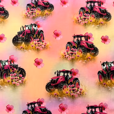 Rosa traktorer, bomullsjersey