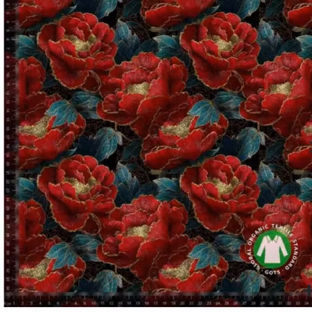 Röda pioner, bomullsjersey