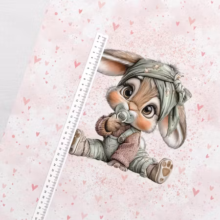 Panel Söt kanin, French Terry