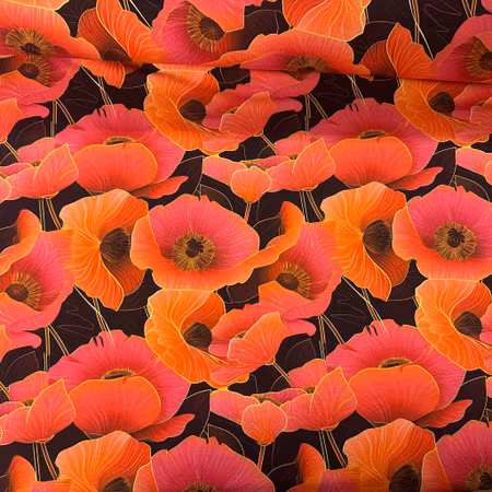 Äng av vallmo, bomullsjersey