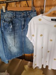Jeanskjol rå look