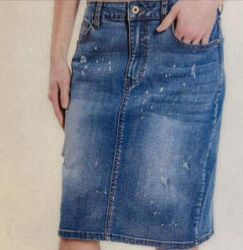 Jeanskjol rå look