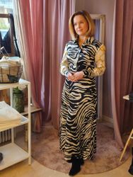 Zebra skjortklänning