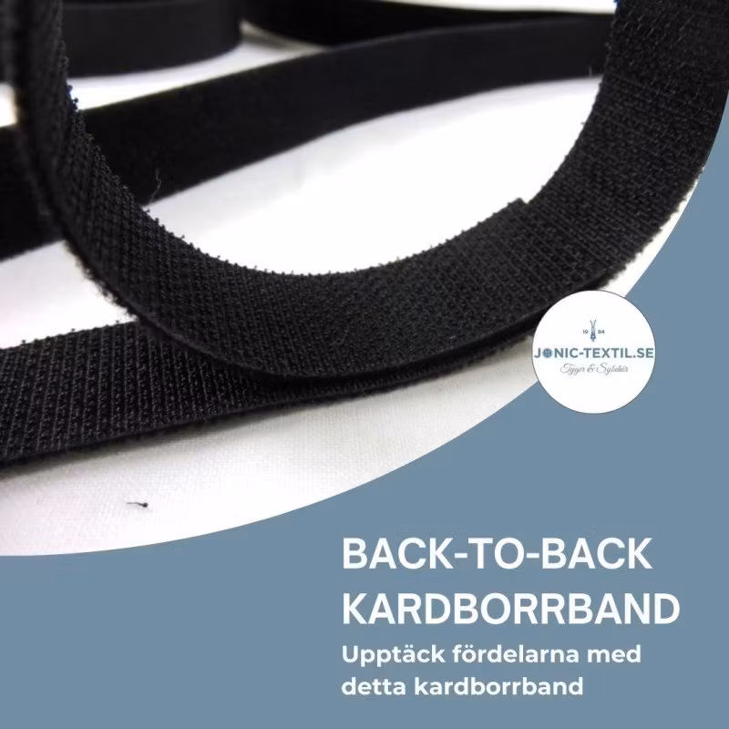 Kardborrband back to back
