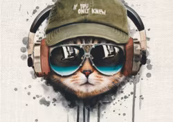 T7040 Joggingtyg Tuff katt (55 x 73 cm) 5-pack