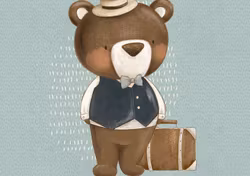 T6734 Joggingtyg Björnvän (40 x 50 cm) 5-pack