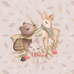 T6732 Joggingtyg Höstvänner (40 x 50 cm) 5-pack