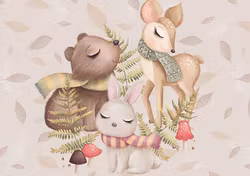 T6732 Joggingtyg Höstvänner (40 x 50 cm) 5-pack