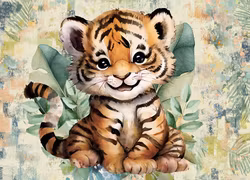 T6710 Joggingtyg Glad tiger (40 x 50 cm) 5-pack