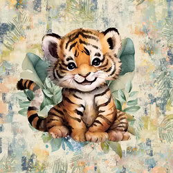 T6710 Joggingtyg Glad tiger (40 x 50 cm) 5-pack