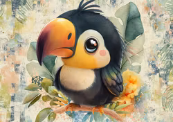 T6707 Joggingtyg Tukan (40 x 50 cm) 5-pack