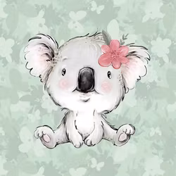 T6661 Joggingtyg Söt koala (40 x 50 cm) 5-pack