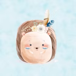 T6659 Joggingtyg Igelkott med blommor (40 x 50 cm) 5-pack