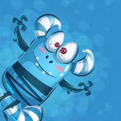 T6646 Joggingtyg Monster blå (40 x 50 cm) 5-pack