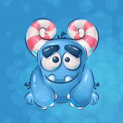 T6645 Joggingtyg Snurrigt monster (40 x 50 cm) 5-pack