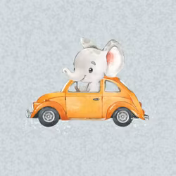 T6619 Joggingtyg Elefant i bil (40 x 50 cm) 5-pack