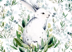 T6542 Joggingtyg Kanin i blad (40 x 50 cm) 5-pack