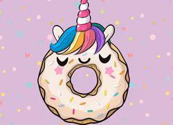 T6537 Joggingtyg Enhörningsmunk lila (40 x 50 cm) 5-pack