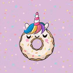 T6537 Joggingtyg Enhörningsmunk lila (40 x 50 cm) 5-pack