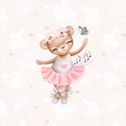 T6512 Joggingtyg Dansande björn (40 x 50 cm) 5-pack