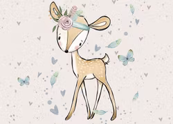 T6485 Joggingtyg Rådjur beige (40 x 50 cm) 5-pack