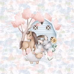 T6474 Joggingtyg Bondgårdsdjur (40 x 50 cm) 5-pack