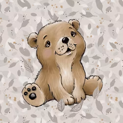 T6438 Joggingtyg Nyfiken björn (40 x 50 cm) 5-pack