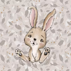 T6437 Joggingtyg Nyfiken kanin (40 x 50 cm) 5-pack
