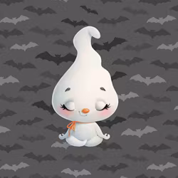 T6397 Joggingtyg Halloween spöke (40 x 50 cm) 5-pack