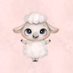 T6315 Joggingtyg Sött lamm rosa (40 x 50 cm) 5-pack