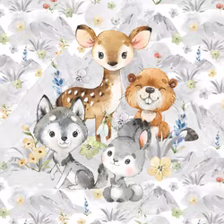 T6309 Joggingtyg Djurungar sommar (40 x 50 cm) 5-pack