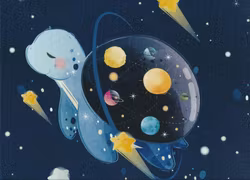 T6246 Joggingtyg Rymdsköldpadda (40 x 50 cm) 5-pack