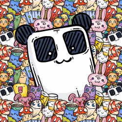 T6228 Joggingtyg Panda och färgglada figurer (40 x 50 cm) 5-pack