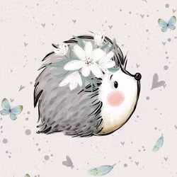 T6181 Joggingtyg Igelkott beige (40 x 50 cm) 5-pack