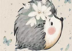 T6181 Joggingtyg Igelkott beige (40 x 50 cm) 5-pack