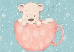 T6171 Joggingtyg Nalle i kopp (40 x 50 cm) 5-pack