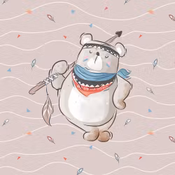 T5627 Joggingtyg Lekande björn (40 x 50 cm) 5-pack