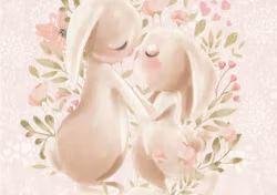 T5454 Joggingtyg Kärlekskanin (40 x 50 cm) 5-pack