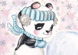 T5406 Joggingtyg Snöpanda (40 x 50 cm) 5-pack