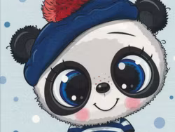 T5318 Joggingtyg Panda med mössa (40 x 50 cm) 5-pack