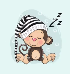 T5071 Joggingtyg Sovande apa ljusgrön (40 x 50 cm) 5-pack