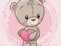 T5052 Joggingtyg Nallebjörn rosa (40 x 50 cm) 5-pack