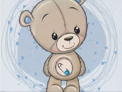 T5051 Joggingtyg Nallebjörn blå (40 x 50 cm) 5-pack