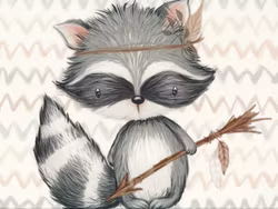 T5039 Joggingtyg Campingvänner tvättbjörn (40 x 50 cm) 5-pack