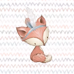 T5037 Joggingtyg Campingvänner räv (40 x 50 cm) 5-pack